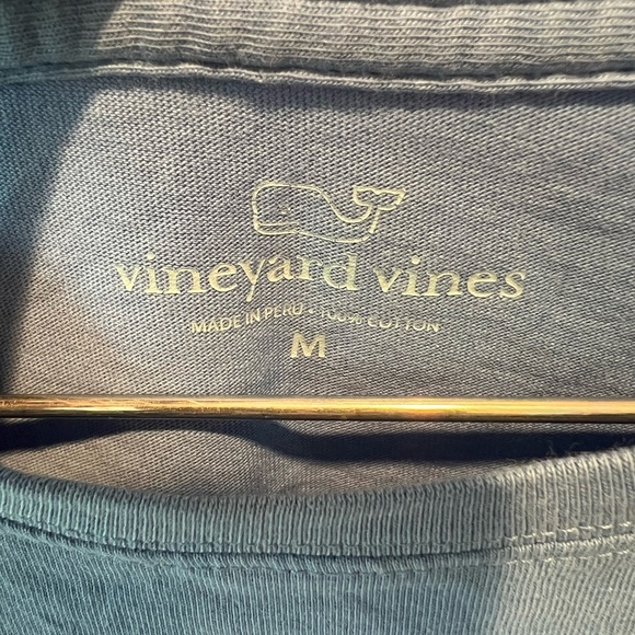 Vineyard Vines Men’s Blue Long Sleeve Pocket Tee Shirt, size medium, EUC, preppy - Picture 4 of 7